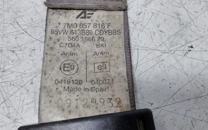 Volkswagen Sharan (2000 - 2003) 7M0857816F Ремень безопасности 3-го ряда — фото 6