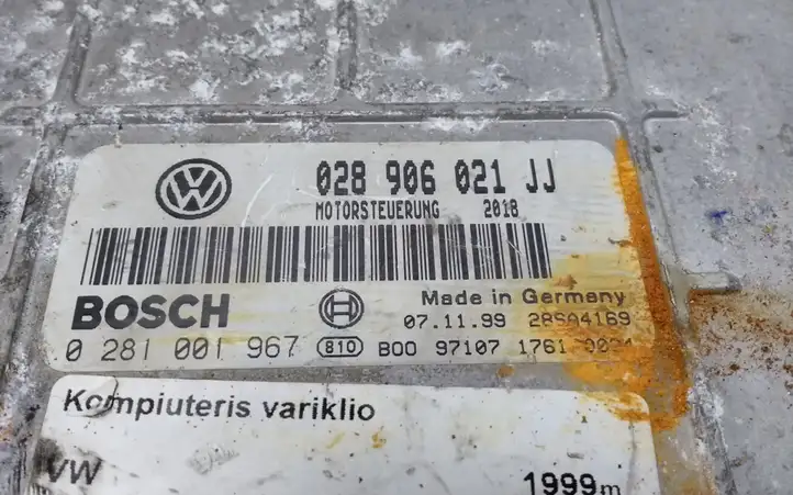 Volkswagen Sharan (2000 - 2003) 028906021JJ Блок управления двигателем (ЭБУ) — фото 2