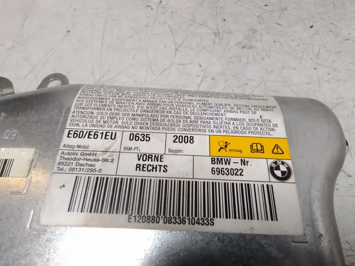 BMW 5 E60 E61 (2004 - 2010) 6963022 Подушка безопасности двери — фото 4