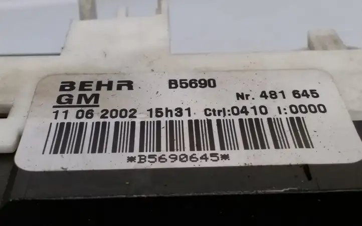 Opel Zafira A (1999 - 2003) B5690 Блок управления климат-контролем — фото 3
