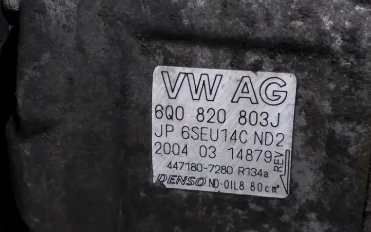 Volkswagen Polo (2001 - 2005) 6Q0820803J Компрессор (насос) кондиционера воздуха — фото 2
