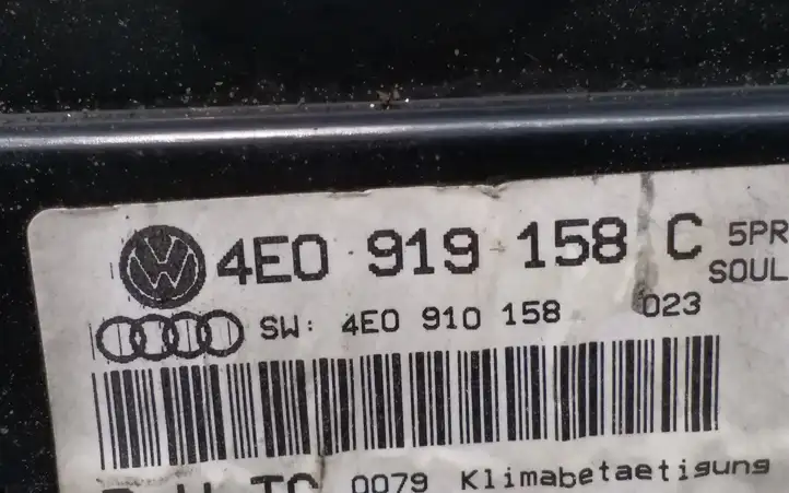 Audi A8 S8 D3 4E (2007 - 2010) 4E0919158C Блок управления климат-контролем — фото 3