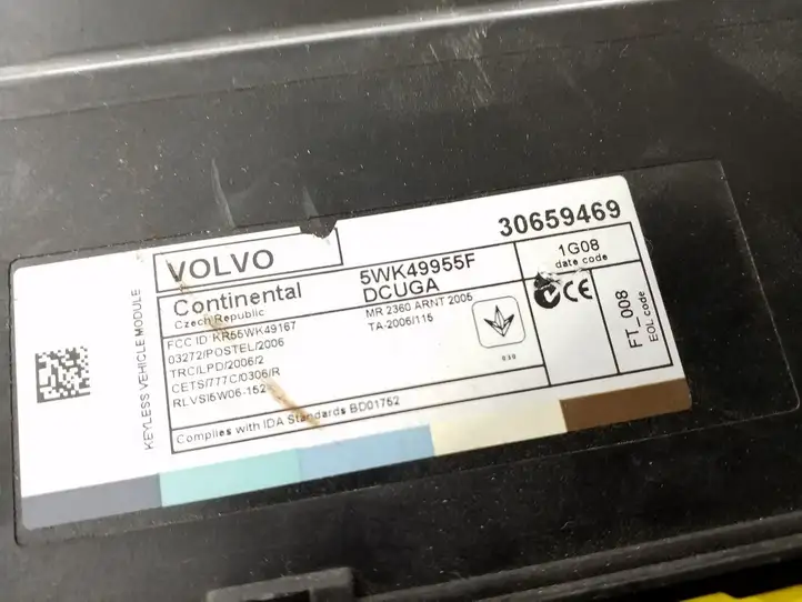 Volvo S60 (2010 - 2013) 30659469 Блок бесключевого доступа — фото 3