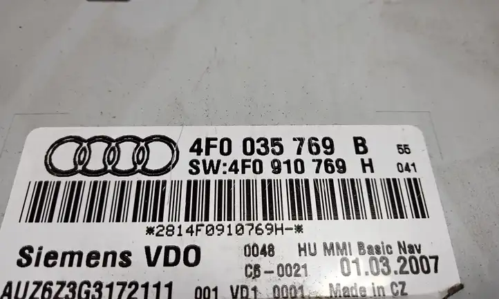 Audi A6 S6 C6 4F (2004 - 2008) 4F0035769 CD/DVD чейнджер — фото 3