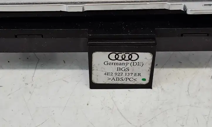 Audi A8 S8 D3 4E (2007 - 2010) 4E2927137ER Блок кнопок на панели — фото 2