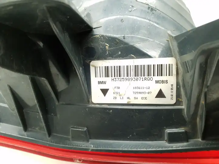 BMW 3 F30 F35 F31 (2012 - 2018) 725989307 Задний фонарь в кузове — фото 5