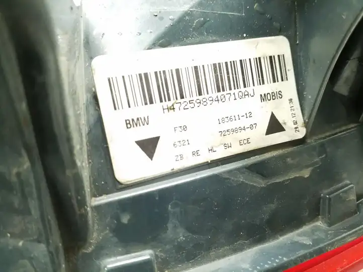 BMW 3 F30 F35 F31 (2012 - 2018) 725989407 Задний фонарь в кузове — фото 4