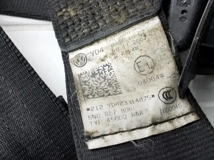 Volkswagen Tiguan (2007 - 2011) 5N0857806 Задний ремень безопасности — фото 3