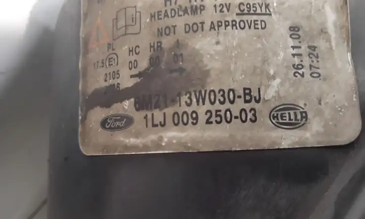 Ford Galaxy (2006 - 2010) 6M2113W030BJ Передняя фара — фото 2