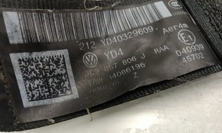 Volkswagen PASSAT B6 (2005 - 2010) 3C9857806J Задний ремень безопасности — фото 3