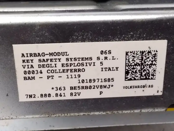 Volkswagen Sharan (2010 - 2015) 7N2880841 Коленная подушка безопасности — фото 4
