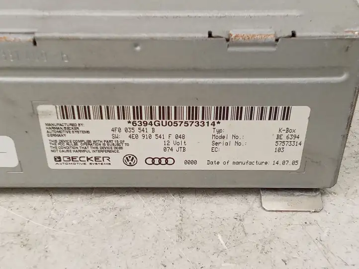 Audi A6 S6 C6 4F (2004 - 2008) 4F0035541B Магнитола / мультимедийная система — фото 2