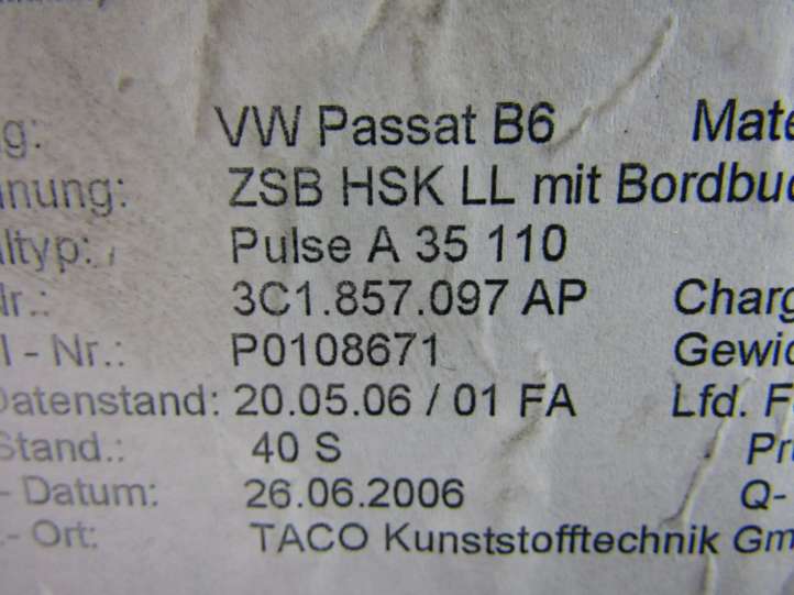 3C1857114 Volkswagen PASSAT B6 Daiktadėžė