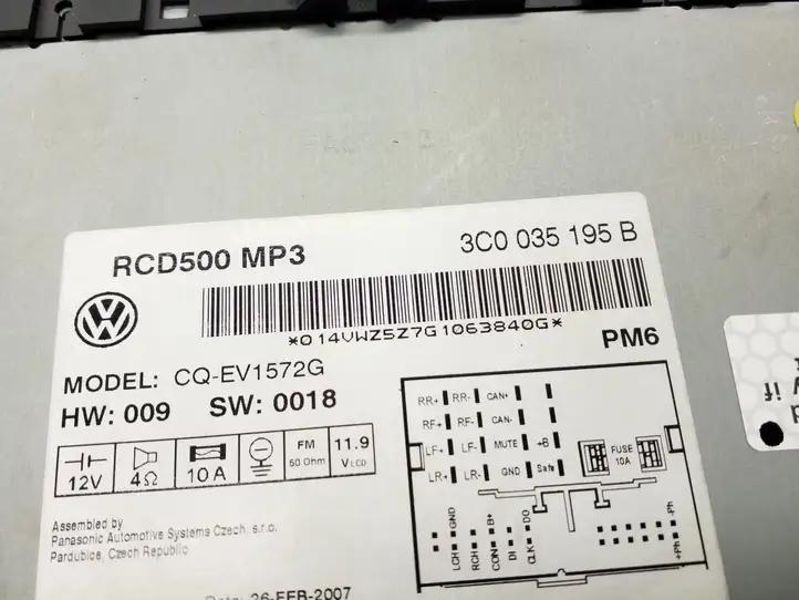 Volkswagen PASSAT B6 (2005 - 2010) 3C0035195B Магнитола / мультимедийная система — фото 4