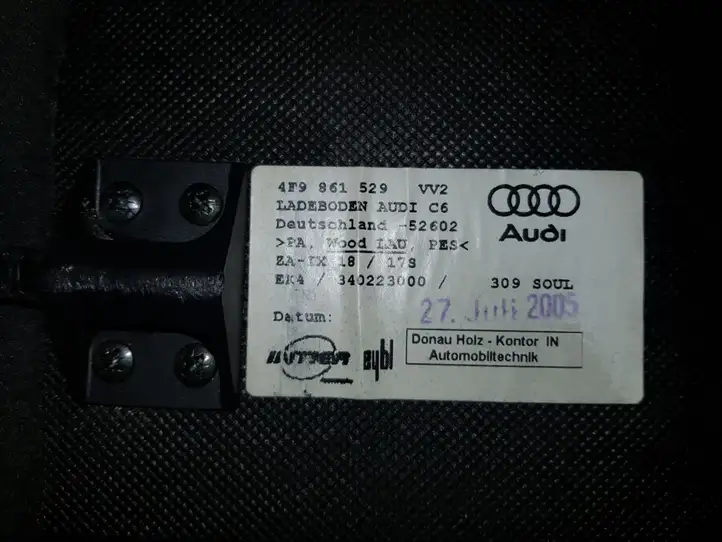 Audi A6 S6 C6 4F (2004 - 2008) 4F9861529 Пол багажника — фото 3