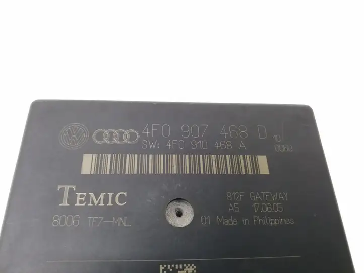 Audi A6 S6 C6 4F (2004 - 2008) 4F0907468D Прочие блоки управления — фото 2
