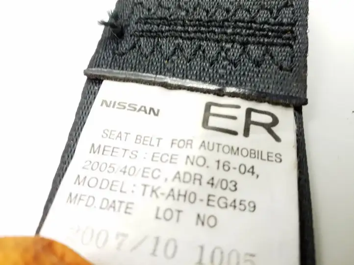 Nissan X-Trail T31 (2007 - 2014) TKAH0EG459 Задний ремень безопасности — фото 3