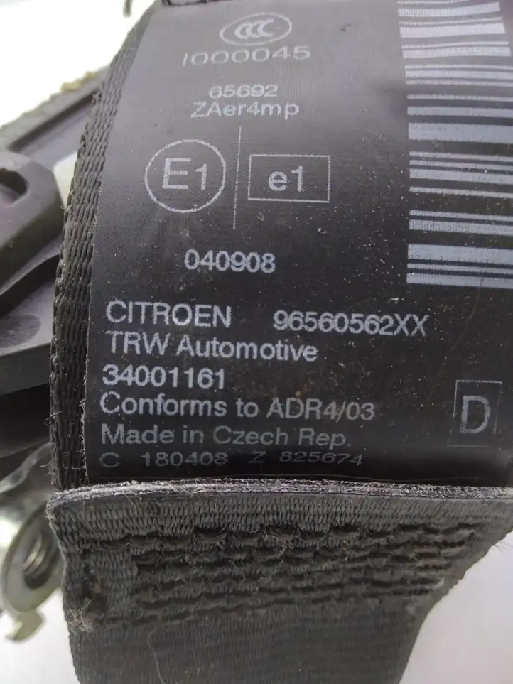 Citroen C5 (2004 - 2008) 96560562XX Передний ремень безопасности — фото 5