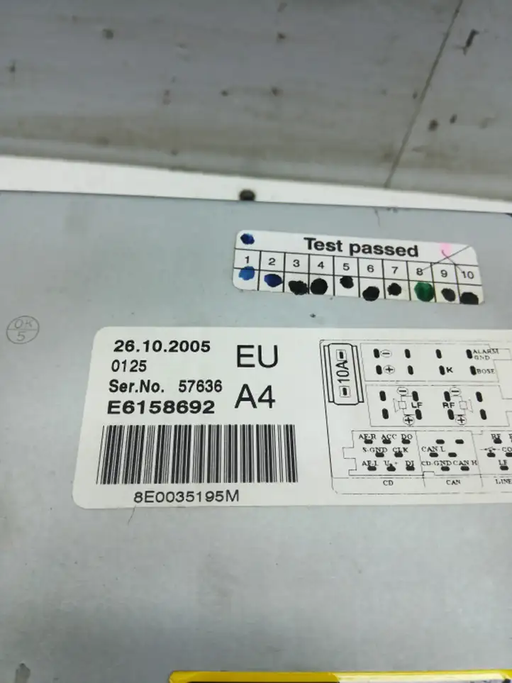 Audi A4 S4 B7 8E 8H (2004 - 2009) 8E0035195M Магнитола / мультимедийная система — фото 6
