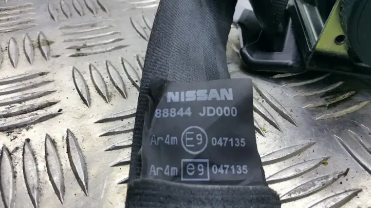 Nissan Qashqai (2010 - 2013) 88844JD000 Задний ремень безопасности — фото 2
