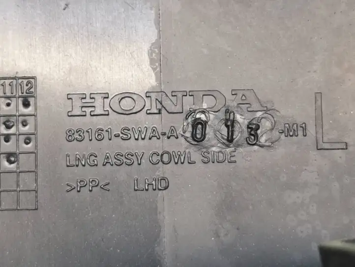 Honda CR-V (2009 - 2012) 83161SWAA013m1 Внутренняя отделка переднего порога — фото 3