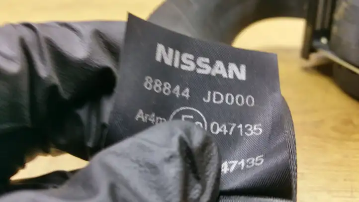 Nissan Qashqai (2006 - 2010) 88844JD000 Задний ремень безопасности — фото 2