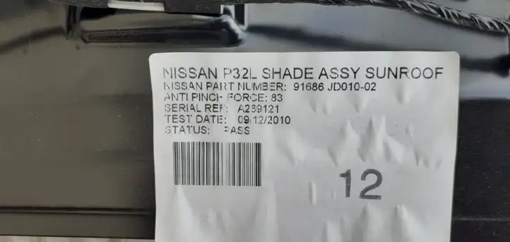 Nissan Qashqai (2010 - 2013) 91686JD01002 Комплект люка крыши — фото 4
