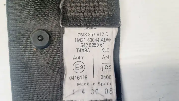 Volkswagen Sharan (2003 - 2010) 7M3857812C Задний ремень безопасности — фото 4