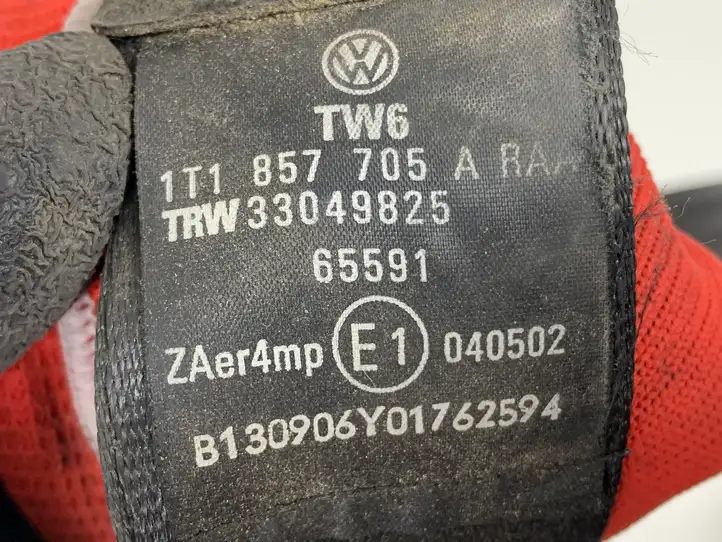 Volkswagen Touran I (2003 - 2010) 1T1857705A Передний ремень безопасности — фото 3
