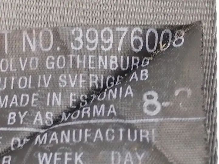 Volvo S60 (2000 - 2004) 670521100L Задний ремень безопасности — фото 3