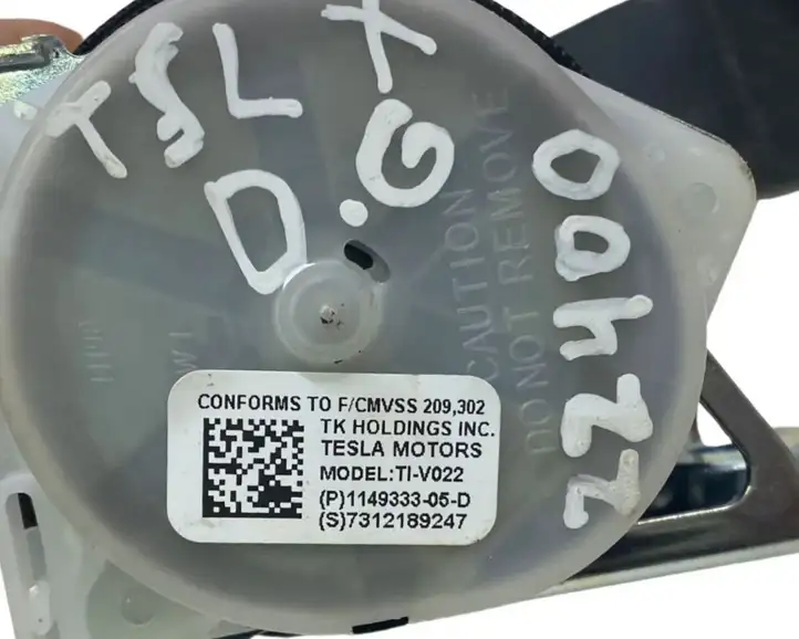 Tesla Model X (2015 - 2021) 114933305D Ремень безопасности 3-го ряда — фото 7