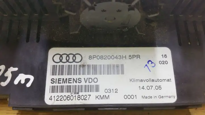Audi A3/S3 8P (2004 - 2008) 8P0820043H Блок управления климат-контролем — фото 5