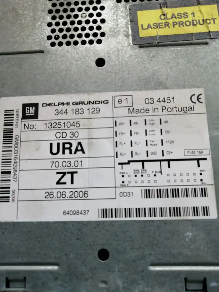 Opel Zafira B (2003 - 2006) 344183129 Магнитола / мультимедийная система — фото 4