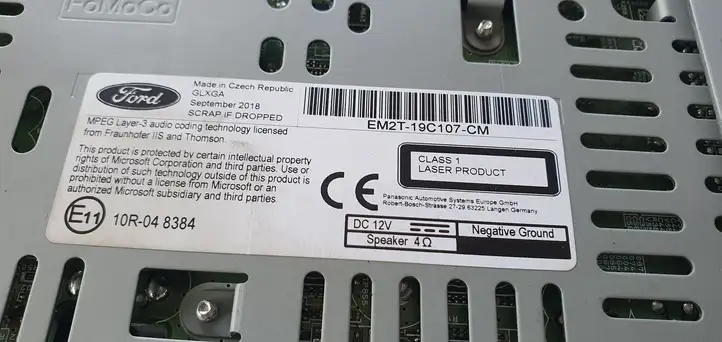 Ford S-MAX (2015 - ) CD/DVD чейнджер — фото 8