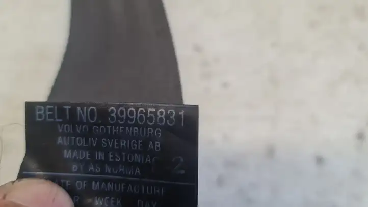 Volvo S60 (2000 - 2004) 39965831 Задний ремень безопасности — фото 4