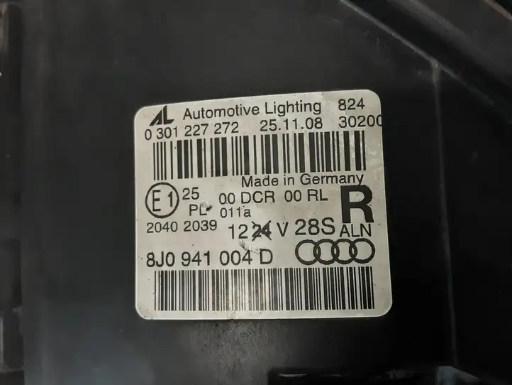 Audi TT TTS Mk2 (2006 - 2010) 8J0941004D Передняя фара — фото 13