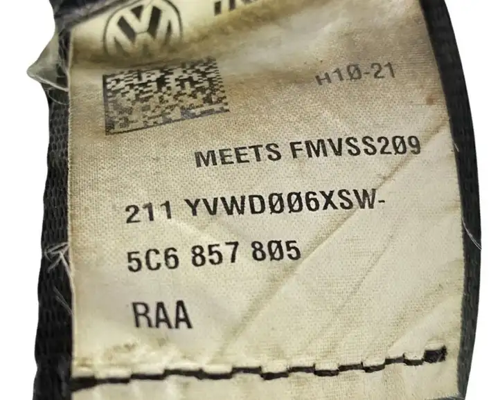 Volkswagen Jetta VI (2011 - 2018) 5C6857805 Задний ремень безопасности — фото 6