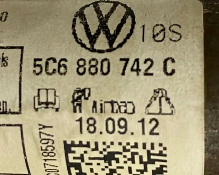Volkswagen Jetta VI (2011 - 2018) 5C6880742C Боковая подушка безопасности шторка — фото 5