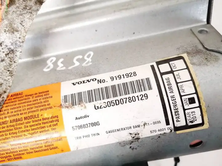 Volvo S60 (2000 - 2004) 9191928 Подушка безопасности пассажира — фото 3