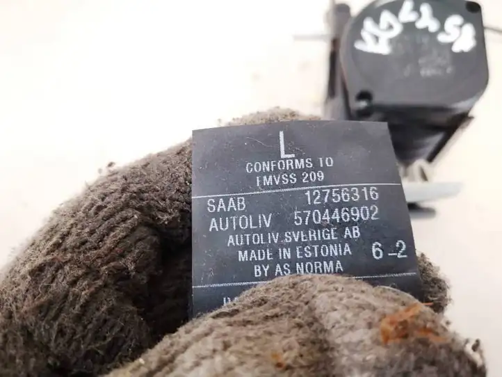Saab 9-5 (2006 - 2010) 12756316 Задний ремень безопасности — фото 3