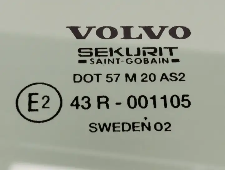 Volvo S60 (2000 - 2004) 001105 Стекло задней двери — фото 6