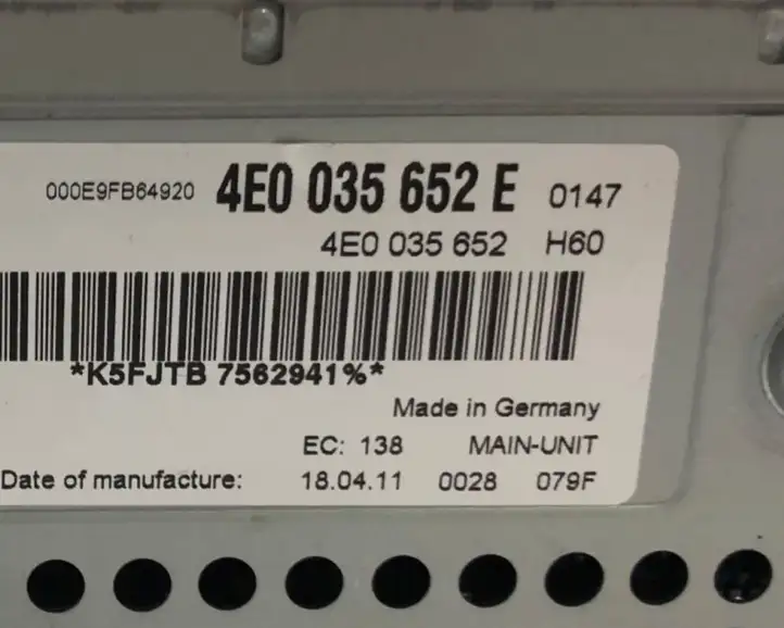 Audi A6 Allroad C6 (2008 - 2011) 4E0035652E CD/DVD чейнджер — фото 8