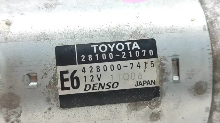 Toyota Yaris (2014 - 2019) 2810021070 Стартер — фото 3