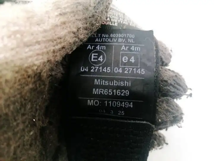Mitsubishi Space Star (1998 - 2005) MR651629 Задний ремень безопасности — фото 3