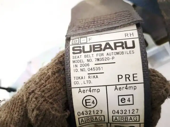 Subaru Legacy (2003 - 2009) 7m3520p Передний ремень безопасности — фото 3