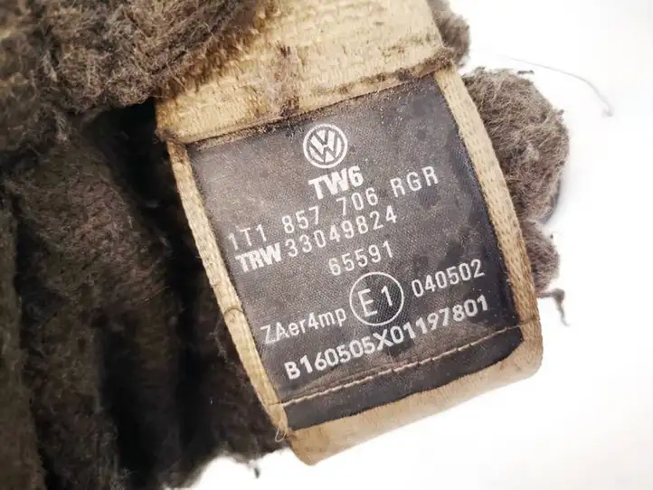 Volkswagen Touran I (2003 - 2010) 1t1857706 Передний ремень безопасности — фото 3