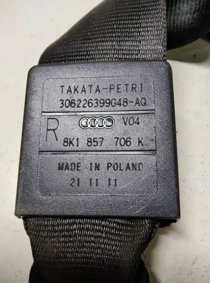 Audi A4 S4 B8 8K (2007 - 2011) 8K1857706K Передний ремень безопасности — фото 8
