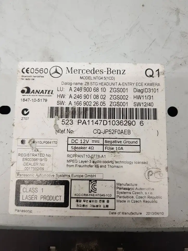 Mercedes-Benz B-class W246 (2011 - 2014) A2469006810 Магнитола / мультимедийная система — фото 4