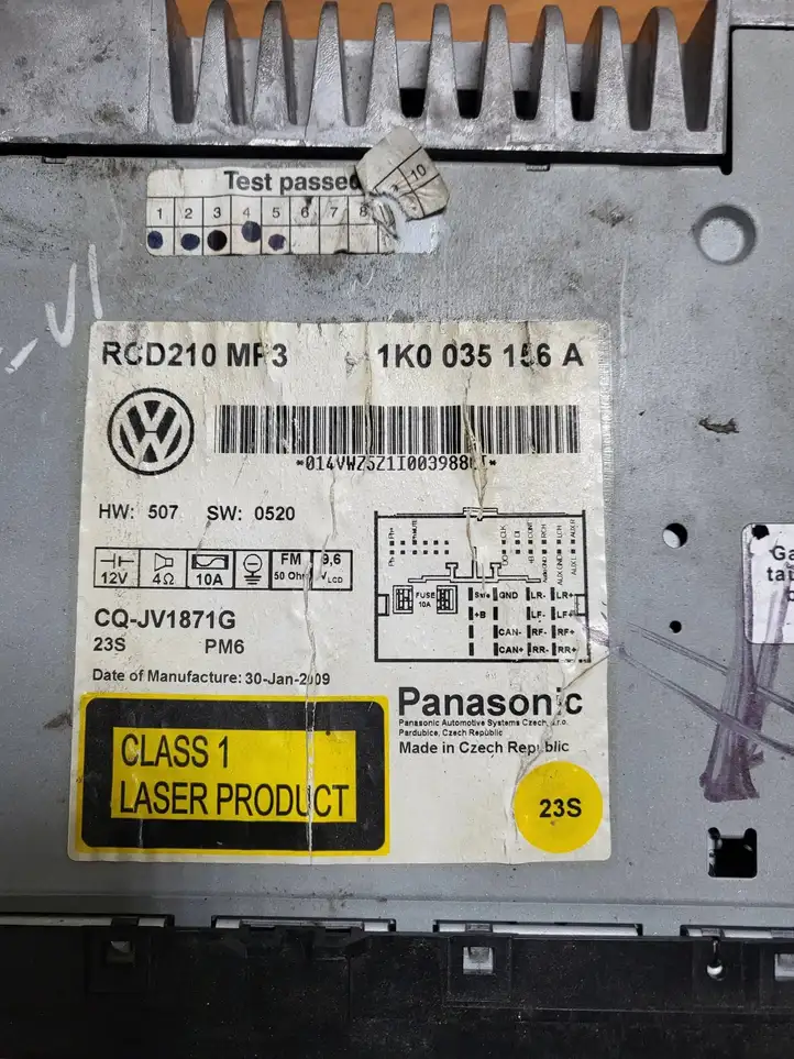 Volkswagen Golf VI (2009 - 2013) 1K0035156A Магнитола / мультимедийная система — фото 3