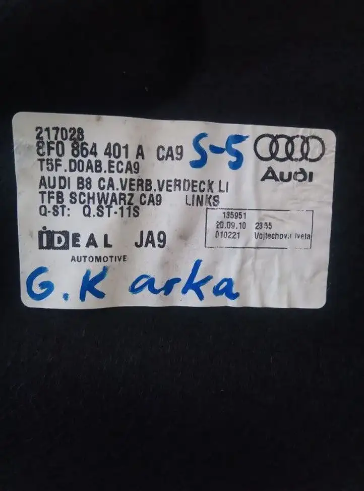 Audi S5 8T (2007 - 2011) Прочая отделка багажника — фото 3